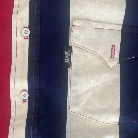 Brooks and Dunn Mens Western Button Down Shirt size M American Flag Vintage - Picture 8 of 14